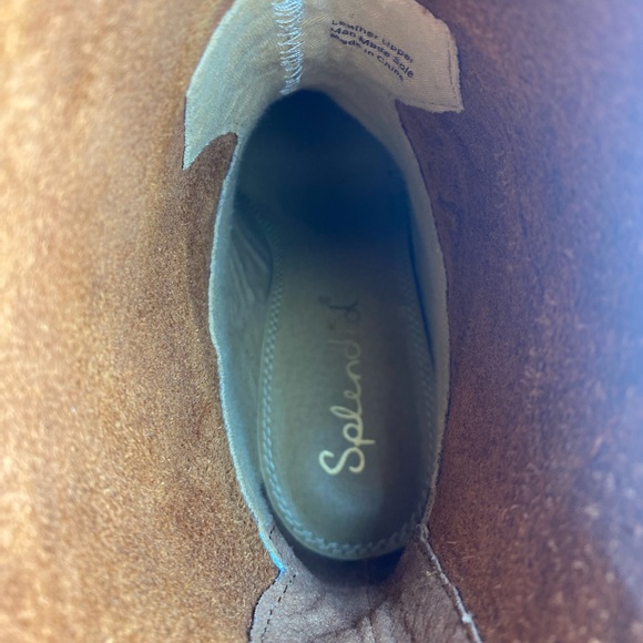 SPLENDID || Nero Tall Ankle Leather Booties Western Cognac - Picture 10 of 16